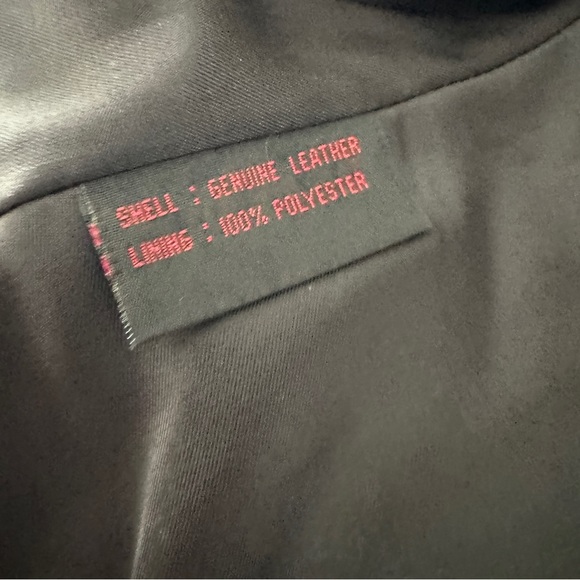 Guess Emma Chamberlain Leather Jacket. Sz L - Picture 13 of 13